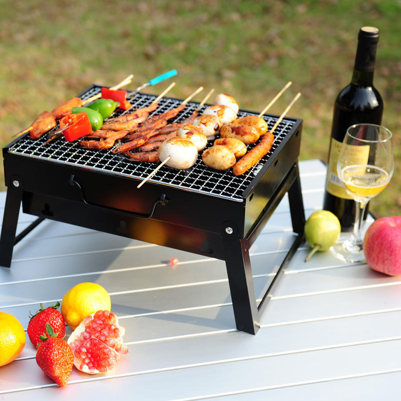 Products Double Barbeque Grill - Gas Grill ＆ Charcoal Grill Portable BBQ  Propane Grill,Camping Grill Outdoor Cooking,for Outdoor Garden Picnics