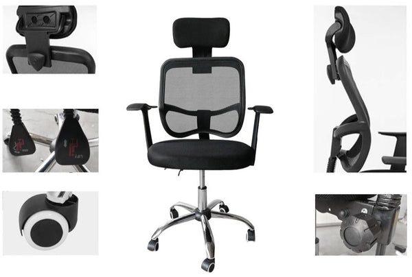 HomeUp™ Ergonomic Computer Chair for Home and Office with Headrest