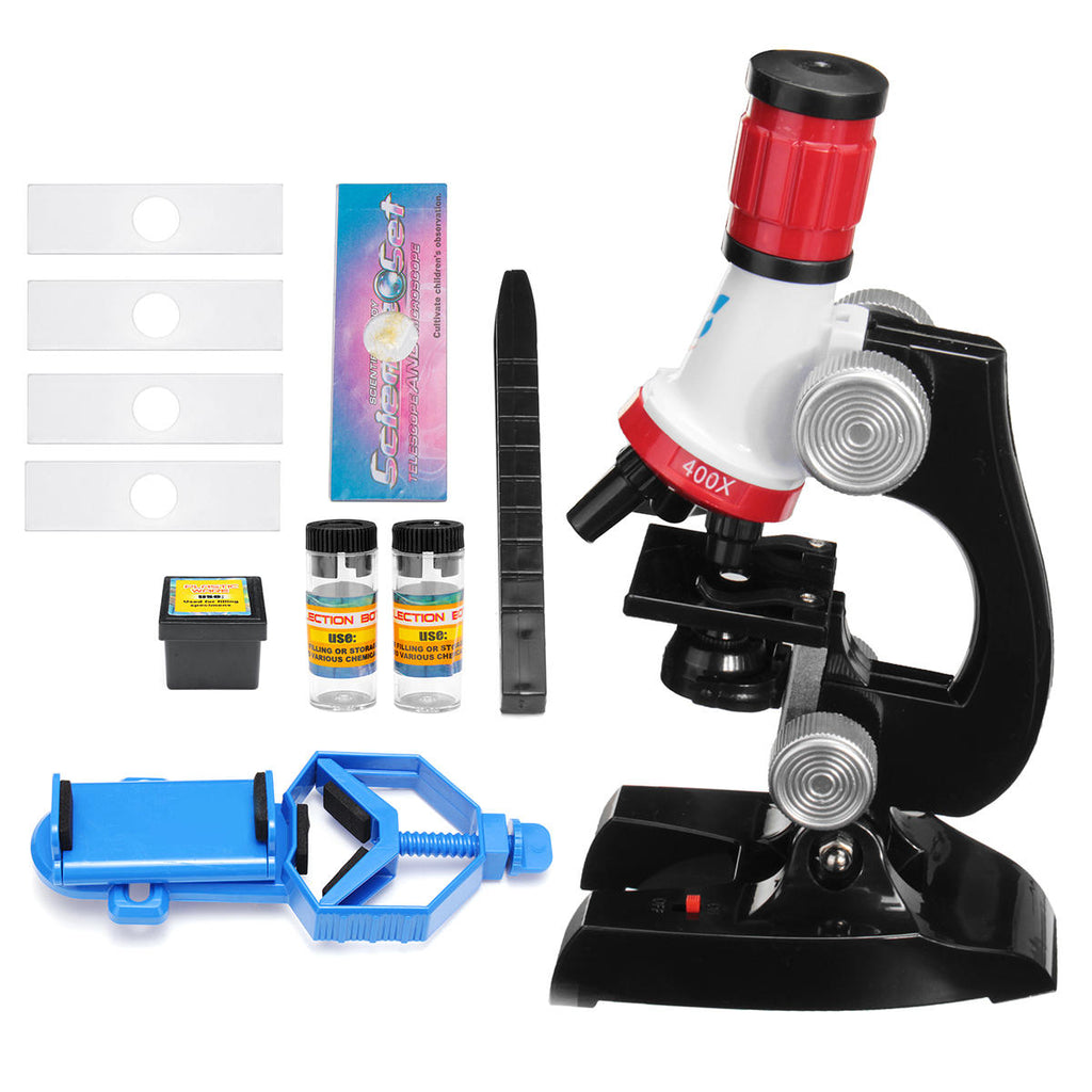 HomeUp™ Kids 100X 400X 1200X Zoom Illuminated Monocular Biological Microscope