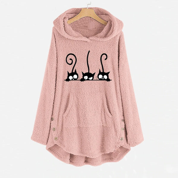 HomeUp™ Fleece Hoodie Sweatshirt for Women S, M, L, XL, XXL, 3XL, 4XL, 5XL