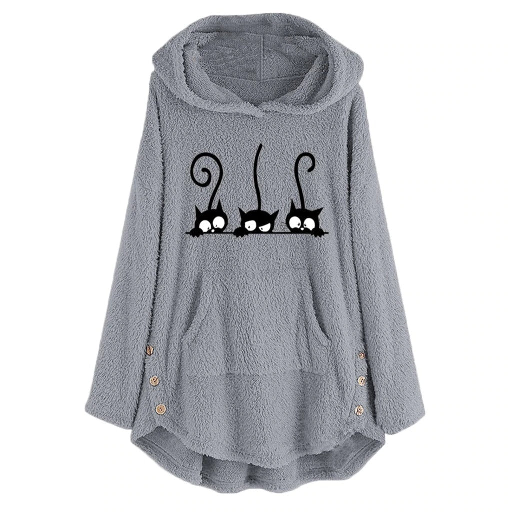 HomeUp™ Fleece Hoodie Sweatshirt for Women S, M, L, XL, XXL, 3XL, 4XL, 5XL