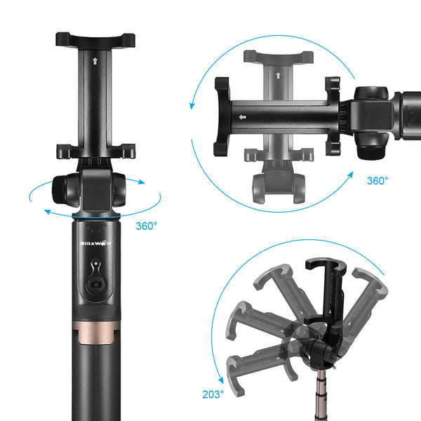 BlitzWolf 3-in-1 Tripod Selfie Stick for Smartphone with Bluetooth Remote Control